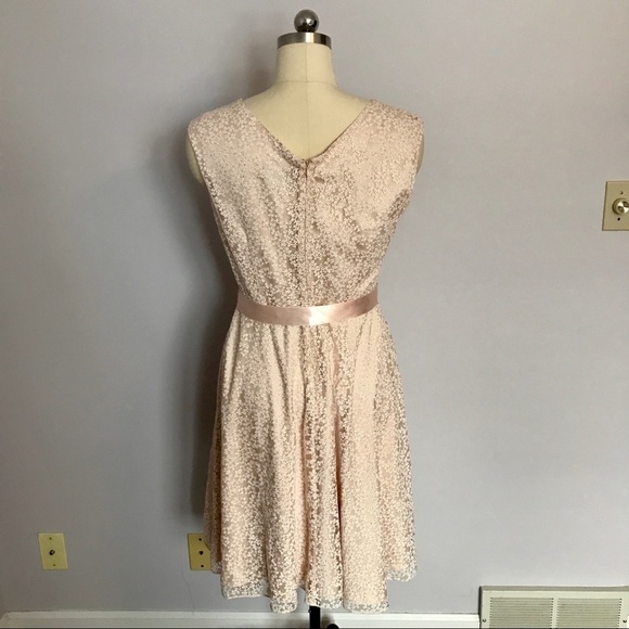 Tahari ASL Embroidery Lace Flare Dress - Picture 2 of 6